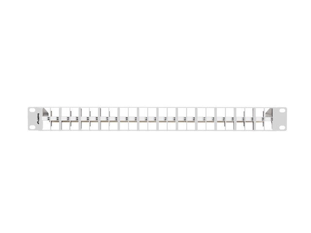 PATCHPANEL BLANK 48 PORT 1U 19" FTP FÖR KEYSTONE MODULER GRÅ LANBERG