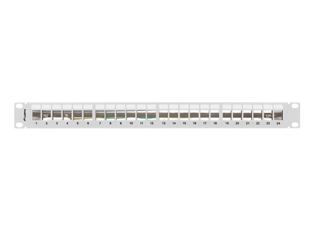 PATCHPANEL BLANK 24 PORT 1U 19" FTP FÖR KEYSTONE MODULER GRÅ LANBERG