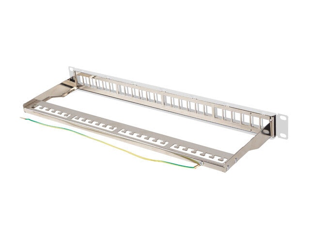 PATCHPANEL BLANK 24 PORT 1U 19" FTP FÖR KEYSTONE MODULER GRÅ LANBERG