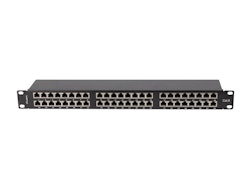 PATCHPANEL 48 PORT 1U 19" CAT.6 FTP SKÄRMAD SVART LANBERG