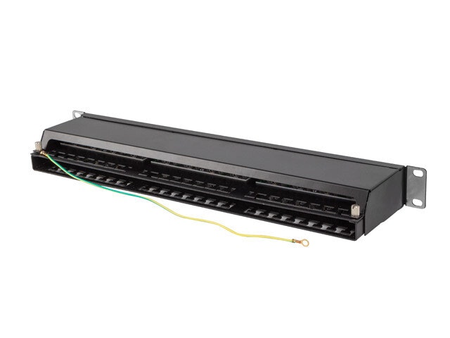 PATCHPANEL 48 PORT 1U 19" CAT.6 FTP SKÄRMAD SVART LANBERG