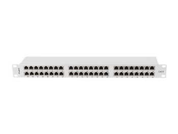 PATCHPANEL 48 PORT 1U 19" CAT.6 FTP SKÄRMAD GRÅ LANBERG