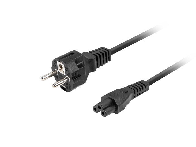 undefinedCEE 7/7 (MICKEY)->IEC 320 C5 NÄTSLADD 1,8M VDE SVART RAK LANBERGundefined