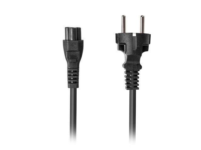 undefinedCEE 7/7 (MICKEY)->IEC 320 C5 NÄTSLADD 1,8M VDE SVART RAK LANBERGundefined