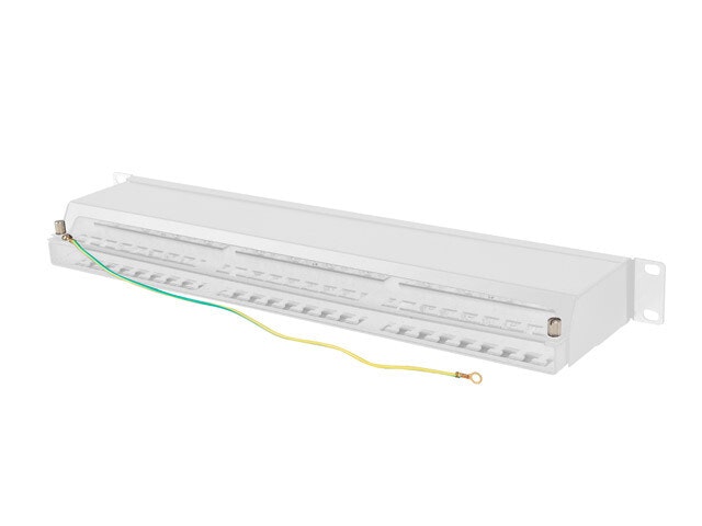 PATCHPANEL 48 PORT 1U 19" CAT.6 FTP SKÄRMAD GRÅ LANBERG
