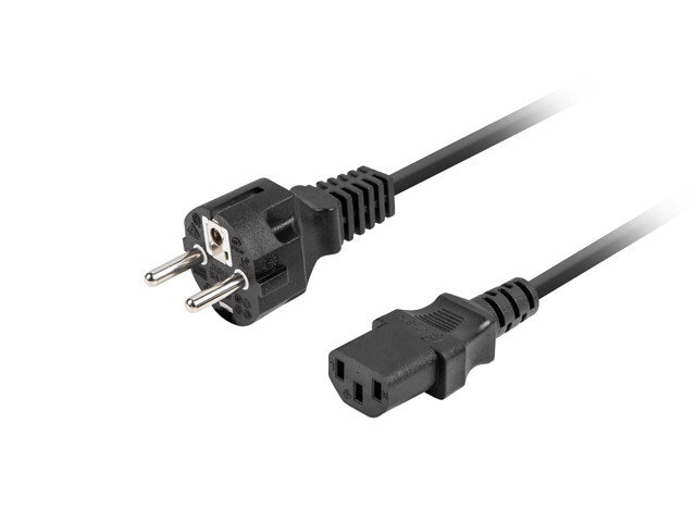 undefinedCEE 7/7->IEC 320 C13 NÄTSLADD 1,8M SVART RAK LANBERGundefined