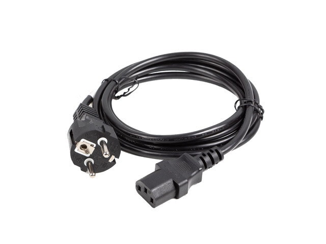 undefinedCEE 7/7->IEC 320 C13 NÄTSLADD 1,8M VDE RAK SVART LANBERGundefined