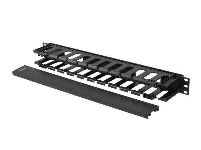 19" KABELHANTERINGSPLAST 1U TYP A SVART LANBERG