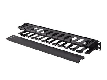 19" KABELHANTERINGSPLAST 1U TYP A SVART LANBERG