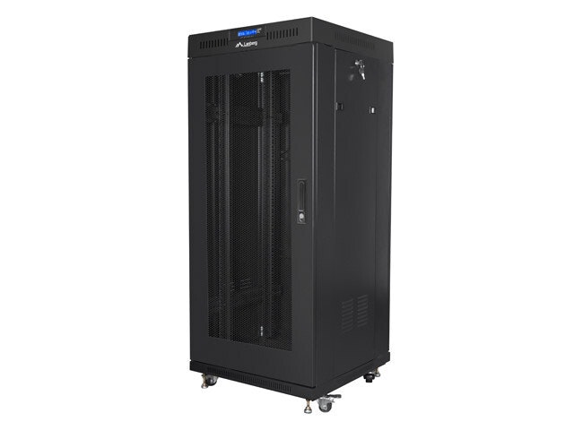 RACKSKÅP 19" FRISTÅENDE 27U/600X600 (FLAT PACK) MED NÄTDÖRR LCD SVART LANBERG V2