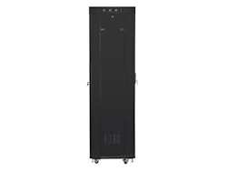 RACKSKÅP 19" FRISTÅENDE 42U/600X600 (FLAT PACK) MED NÄTDÖRR LCD SVART LANBERG V2