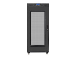 RACKSKÅP 19" FRISTÅENDE 27U/600X600 (FLAT PACK) MED NÄTDÖRR LCD SVART LANBERG V2