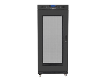 RACKSKÅP 19" FRISTÅENDE 27U/600X600 (FLAT PACK) MED NÄTDÖRR LCD SVART LANBERG V2