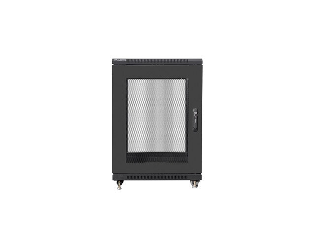 RACKSKÅP 19" FRISTÅENDE 15U/600X800 (FLAT PACK) MED NÄTDÖRR SVART LANBERG
