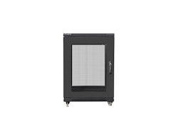 RACKSKÅP 19" FRISTÅENDE 15U/600X800 (FLAT PACK) MED NÄTDÖRR SVART LANBERG
