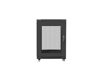 RACKSKÅP 19" FRISTÅENDE 15U/600X800 (FLAT PACK) MED NÄTDÖRR SVART LANBERG