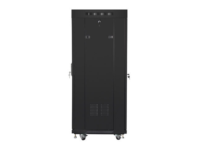 RACKSKÅP 19" FRISTÅENDE 27U/600X600 (FLAT PACK) MED NÄTDÖRR LCD SVART LANBERG V2