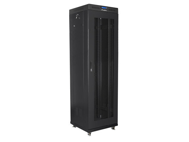 RACKSKÅP 19" FRISTÅENDE 42U/600X600 (FLAT PACK) MED NÄTDÖRR LCD SVART LANBERG V2