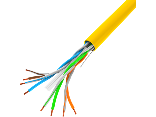LAN-KABEL 1GB/S 305M SOLID CCA GUL LANBERG