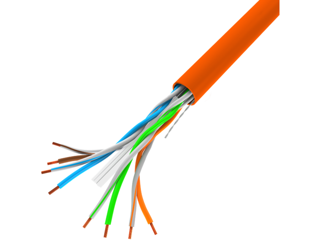 LAN-KABEL 1GB/S 305M SOLID CCA ORANGE LANBERG
