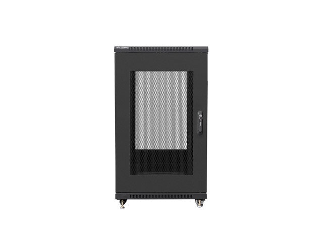 RACKSKÅP 19" FRISTÅENDE 22U/600X800 (FLAT PACK) MED NÄTDÖRR SVART LANBERG