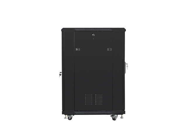 RACKSKÅP 19" FRISTÅENDE 22U/600X800 (FLAT PACK) MED NÄTDÖRR SVART LANBERG
