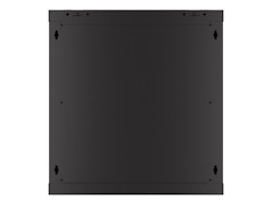 RACKSKÅP 19" VÄGGMONTERAT 12U/600X450 MED PERFORERAD DÖRR SVART LANBERG (FLAT PACK)