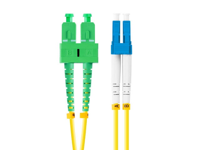 FIBEROPTISK PATCHKABEL SM LC/UPC-SC/APC DUPLEX 0,5M LSZH G657A1 3,0MM GUL LANBERG