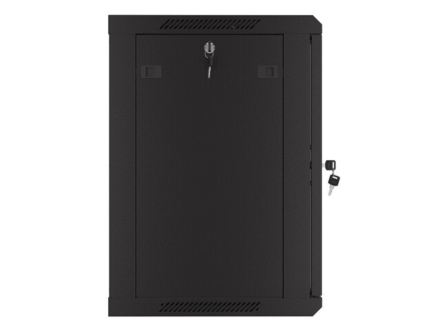 RACKSKÅP 19" VÄGGMONTERAT 12U/600X450 MED PERFORERAD DÖRR SVART LANBERG (FLAT PACK)