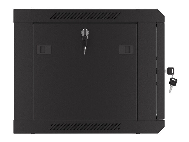 RACKSKÅP 19" VÄGGMONTERAT 6U/600X450 MED PERFORERAD DÖRR SVART LANBERG (FLAT PACK)