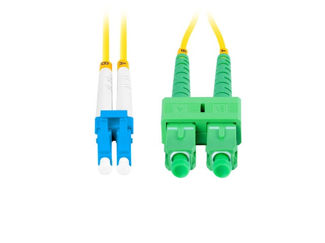 FIBEROPTISK PATCHKABEL SM LC/UPC-SC/APC DUPLEX 2M LSZH G657A1 3,0MM GUL LANBERG
