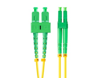 FIBEROPTISK PATCHKABEL SM SC/APC-LC/APC DUPLEX 1M LSZH G657A1 3,0MM GUL LANBERG
