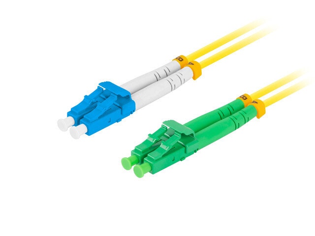 FIBEROPTISK PATCHKABEL SM LC/APC-LC/UPC DUPLEX 0,5M LSZH G657A1 3,0MM GUL LANBERG