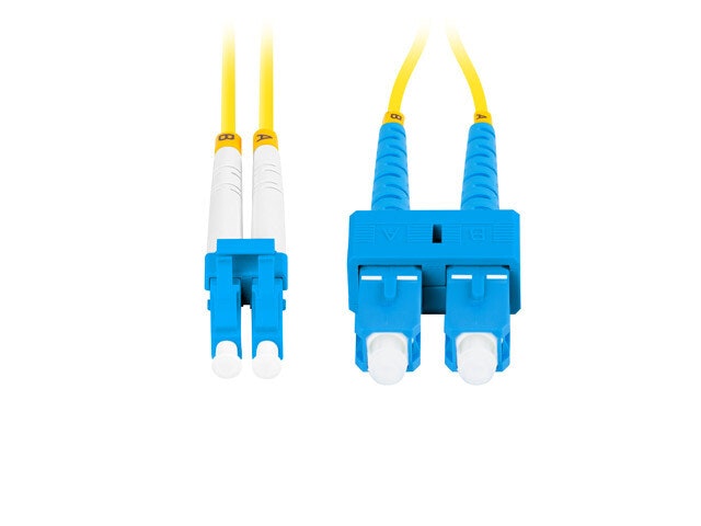 FIBEROPTISK PATCHKABEL SM SC/UPC-LC/UPC DUPLEX 3M LSZH G657A1 3.0MM GUL LANBERG