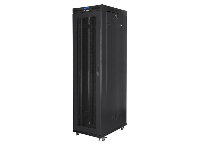 RACKSKÅP 19" FRISTÅENDE 47U/800X1000 (FLAT PACK) MED NÄTDÖRR LCD SVART LANBERG V2