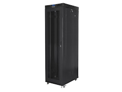 RACKSKÅP 19" FRISTÅENDE 47U/800X1000 (FLAT PACK) MED NÄTDÖRR LCD SVART LANBERG V2