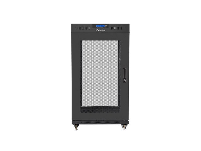 RACKSKÅP 19" FRISTÅENDE 22U/600X600 (FLAT PACK) MED NÄTDÖRR LCD SVART LANBERG V2