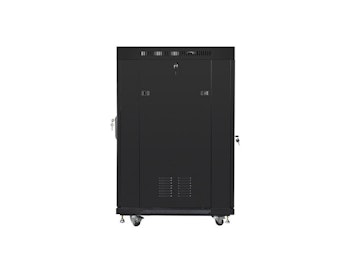 RACKSKÅP 19" FRISTÅENDE 22U/600X800 (FLAT PACK) MED GLASDÖRR LCD SVART LANBERG V2
