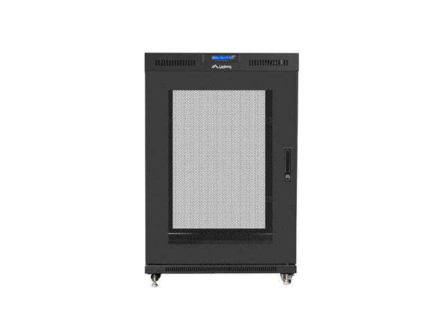 RACKSKÅP 19" FRISTÅENDE 22U/800X1000 (FLAT PACK) MED NÄTDÖRR LCD SVART LANBERG V2