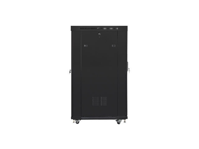 RACKSKÅP 19" FRISTÅENDE 22U/800X1000 (FLAT PACK) MED NÄTDÖRR LCD SVART LANBERG V2