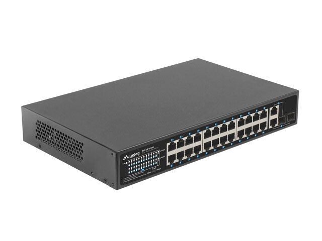 SWITCH LANBERG 24X 100MB POE+/2X COMBO RACK 19" GIGABIT ETHERNET 250W