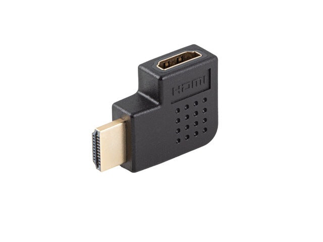 undefinedHDMI(M)->HDMI(F) ADAPTER 4K VINKLAD HÖGER SVART LANBERGundefined