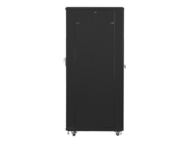RACKSKÅP 19" FRISTÅENDE 42U/800X1000 MED PERFORERAD DÖRR SVART LANBERG (MONTERAD)