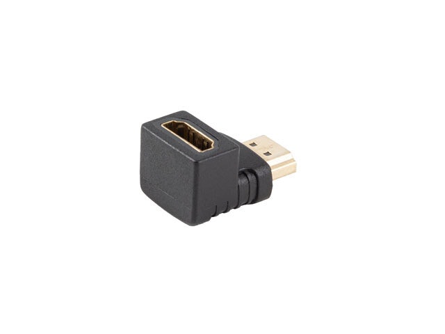 undefinedHDMI(M)->HDMI(F) ADAPTER 4K VINKLAD NEDÅT SVART LANBERGundefined