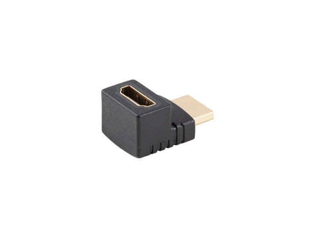 undefinedHDMI(M)->HDMI(F) ADAPTER 4K VINKLAD UPP SVART LANBERGundefined