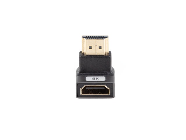 undefinedHDMI(M)->HDMI(F) ADAPTER 8K VINKLAD NEDÅT ALUMINIUM SILVER LANBERGundefined