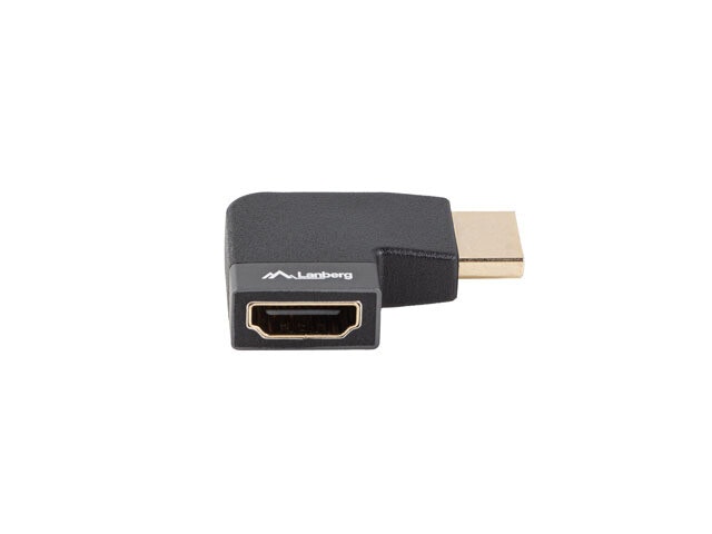 undefinedHDMI(M)->HDMI(F) ADAPTER 8K VINKLAD HÖGER ALUMINIUM SILVER LANBERGundefined