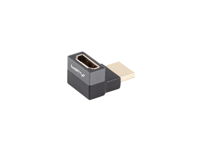 undefinedHDMI(M)->HDMI(F) ADAPTER 8K VINKLAD UPP ALUMINIUM SILVER LANBERGundefined