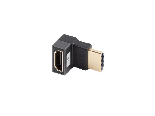 undefinedHDMI(M)->HDMI(F) ADAPTER 8K VINKLAD UPP ALUMINIUM SILVER LANBERGundefined