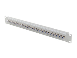 PATCHPANEL 24 PORTAR 1U F-TYP KONTAKT GRÅ LANBERG